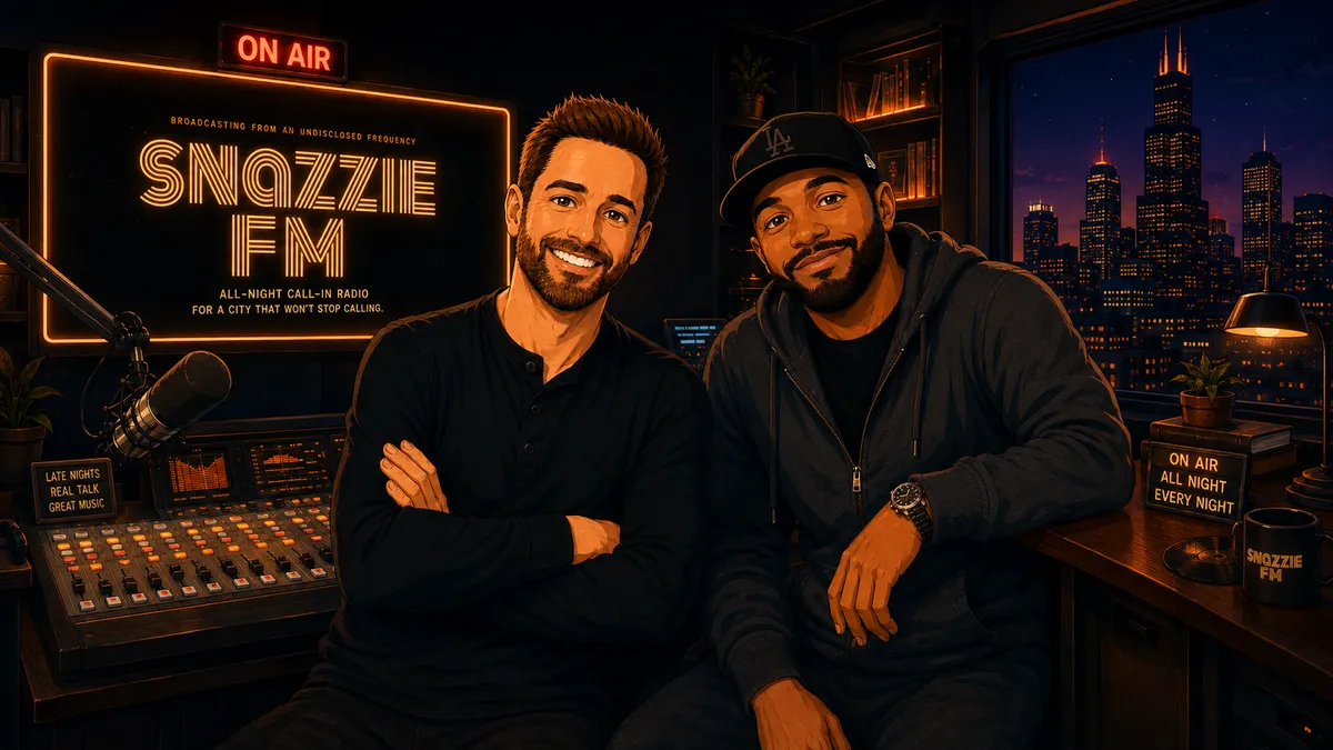 The Snazzie FM hosts live in studio